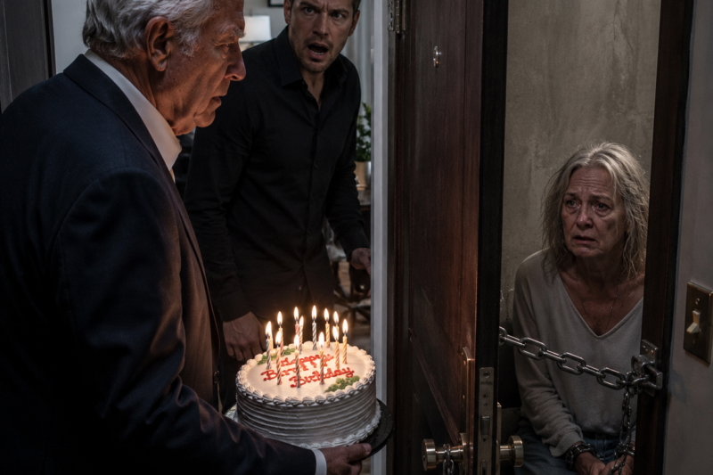 I WENT TO MY SON-IN-LAW’S APARTMENT WITH A BIRTHDAY CAKE AND FOUND MY MISSING WIFE BEHIND A LOCKED BEDROOM DOOR.