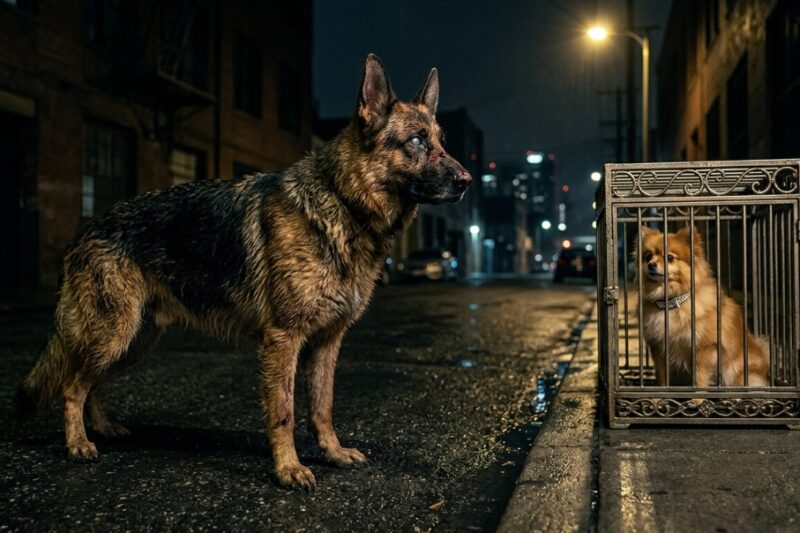 BY MORNING, THE RICHEST LITTLE DOG IN LOS ANGELES WOULD LEARN THAT SOME CAGES ARE MADE OF GOLD BEFORE THEY TURN TO STEEL.