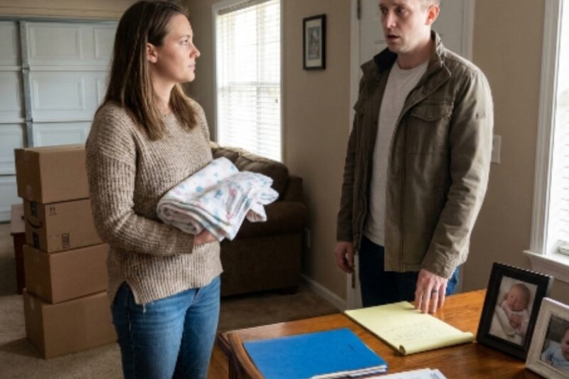 I just held our son’s blanket in my hands and let him look.  Thirty days earlier, I had been sitting at the kitchen table in milk-stained pajamas, trying to eat cold oatmeal while our newborn screamed upstairs. I had not showered in four days. My body still hurt. My hands shook from exhaustion. I was twenty-nine years old and terrified every second that I was failing at motherhood.  Ethan walked in wearing golf clothes and cologne.