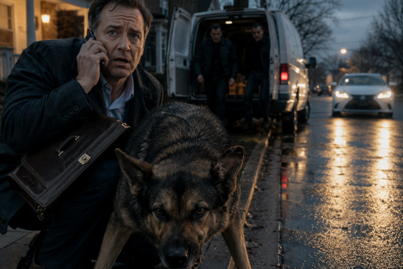 THE DOG WASN’T FOLLOWING ME BECAUSE HE WANTED FOOD.  HE WAS FOLLOWING ME BECAUSE SOMEONE ELSE WAS TOO.  AND I ONLY UNDERSTOOD THAT WHEN THE WHITE VAN FINALLY OPENED ITS DOOR.