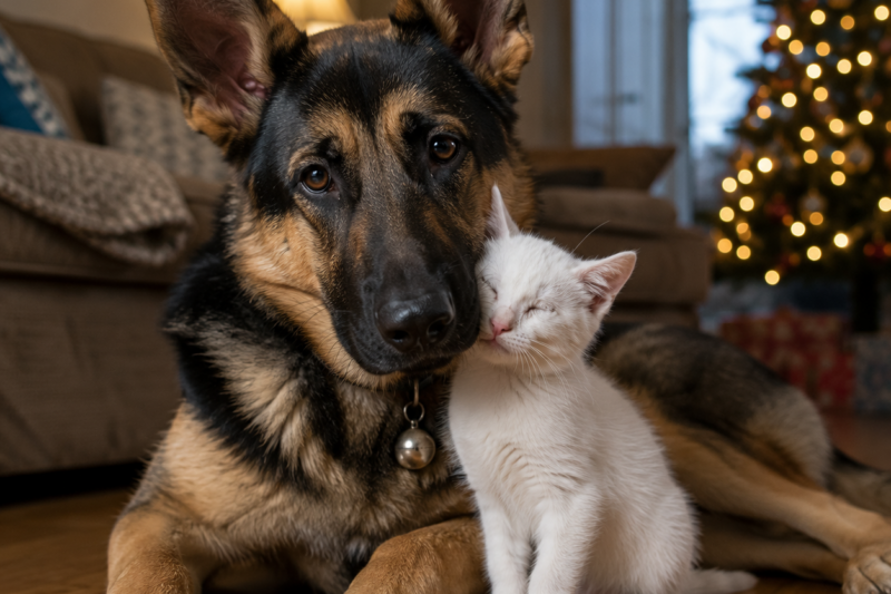 HE COULD HAVE WALKED INTO A PERFECT HOME.  BUT HE SLIPPED HIS COLLAR AND RAN BACK TO A BLIND KITTEN.  THAT WAS WHEN I REALIZED HE HAD ALREADY MADE HIS CHOICE.
