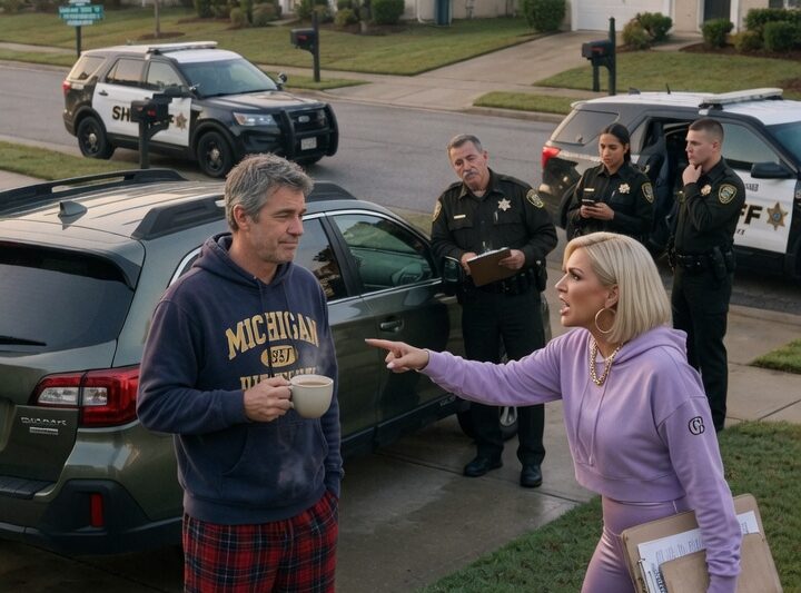 KAREN CALLED THE POLICE BECAUSE MY CAR “BLOCKED” MY OWN DRIVEWAY — 24 HOURS LATER, THE HOA BANNED HER FROM THE NEIGHBORHOOD