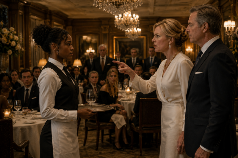 THE MILLIONAIRE’S WIFE HUMILIATED A BLACK WAITRESS IN FRONT OF CHARLESTON’S ELITE—75 DAYS LATER, THE WOMAN SHE CALLED “POVERTY” MADE HER BOW HER HEAD