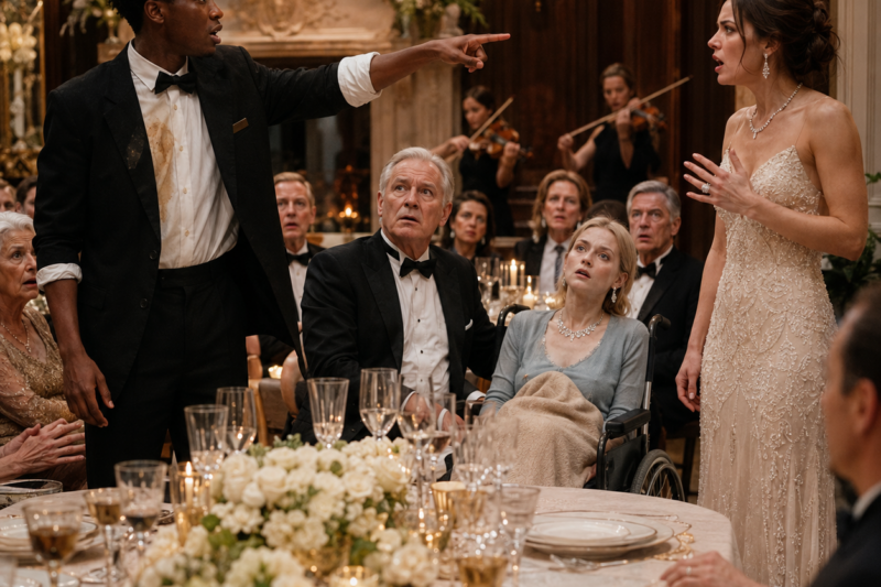 SIR, YOUR DAUGHTER ISN’T SICK.” — A POOR WAITER EXPOSED THE BRIDE’S DEADLY LIE AT A BILLIONAIRE’S DINNER