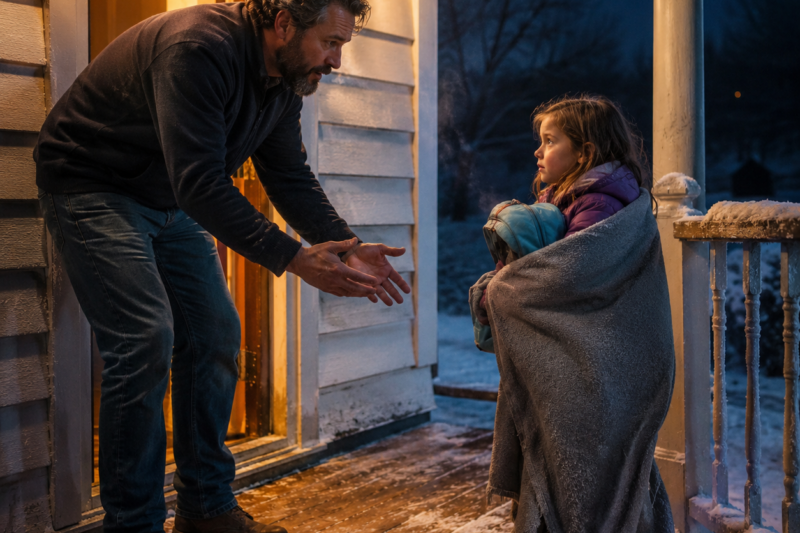 MILLIONAIRE FOUND A LITTLE GIRL SLEEPING ON HIS PORCH AT 3 A.M.—THEN HER FIRST WORDS SHATTERED HIM