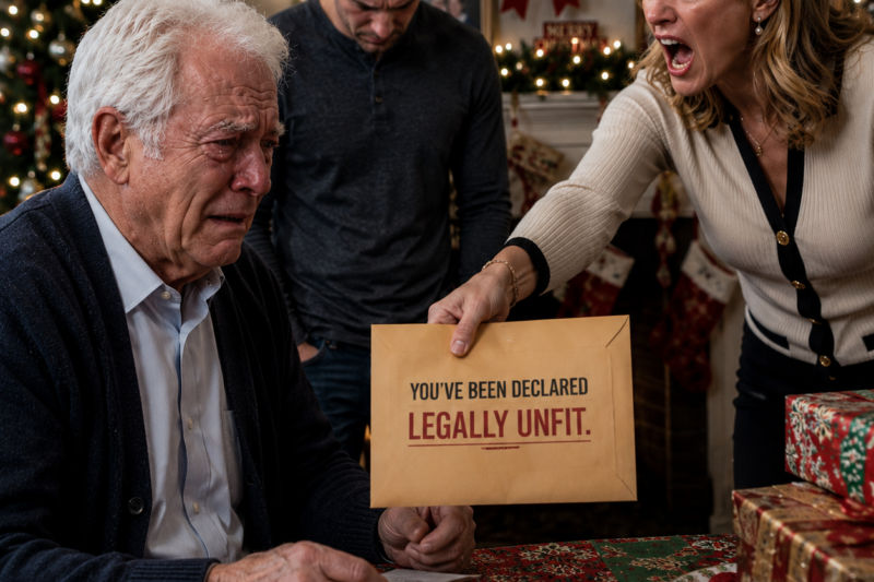 MY DAUGHTER-IN-LAW HANDED ME A MANILA ENVELOPE ON CHRISTMAS MORNING AND SAID, “YOU’VE BEEN DECLARED LEGALLY UNFIT.”