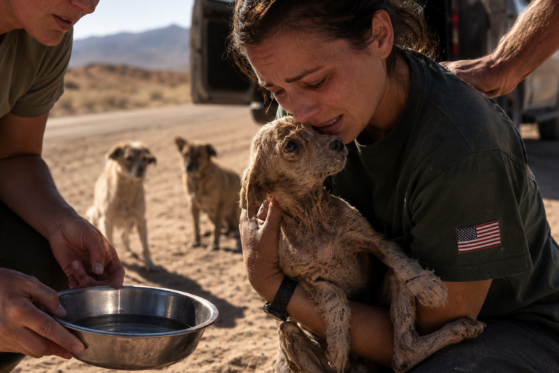 She Collapsed After Reaching Us… Then We Discovered Why She Had Been Crawling Through The Desert