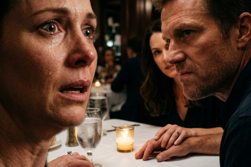 The candlelight flickered between us like a dying warning.