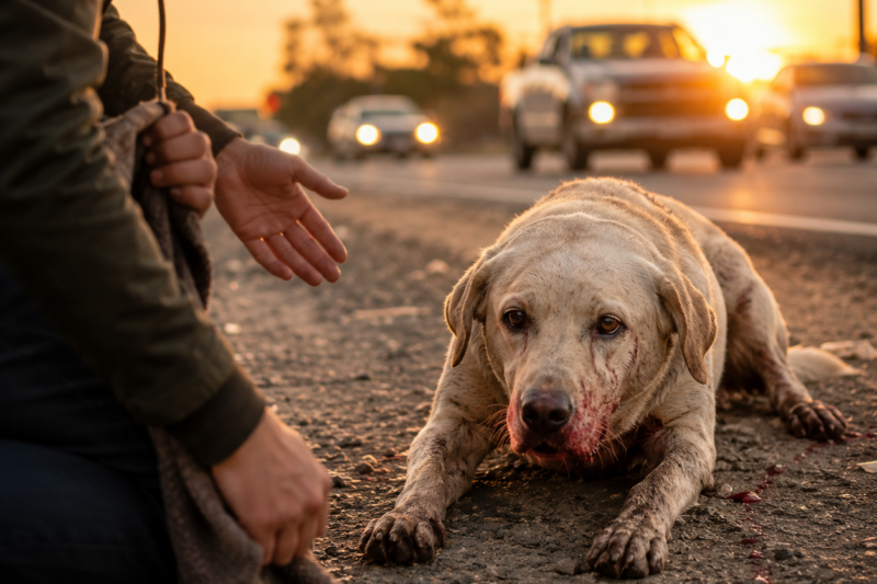 HE WAS DRAGGING HIMSELF DOWN THE SIDE OF THE ROAD WHILE PEOPLE KEPT DRIVING PAST. BL00D COVERED HIS FACE. AND SOMEHOW… HE WAS STILL TRYING TO KEEP GOING.