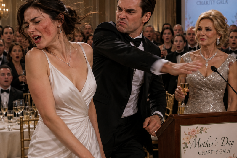 During a Mother’s day Gala my mother-in-law repeatedly demeaned me. As I finally voiced my defense, my husband struck my face before six hundred attendees. The crowd was stunned. I dried my tears and made a single call… “Mom… Please come.” A single hour later…