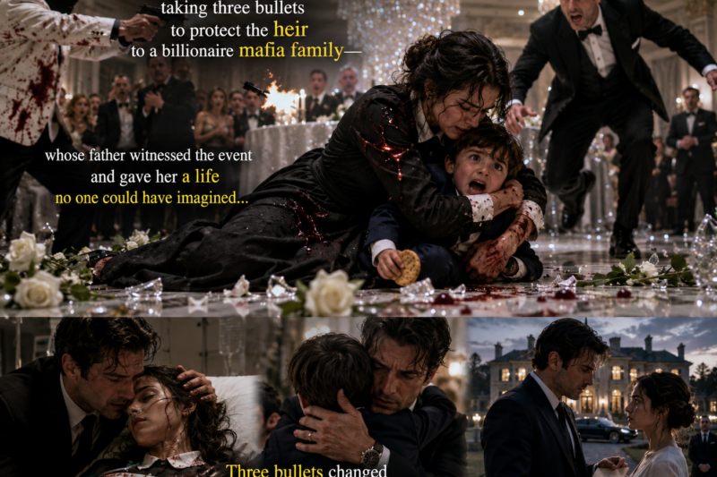 The moment the piercing scream rang out, the silent maid rushed forward, taking three bullets to protect the heir to a billionaire mafia family—whose father witnessed the event and gave her a life no one could have imagined…
