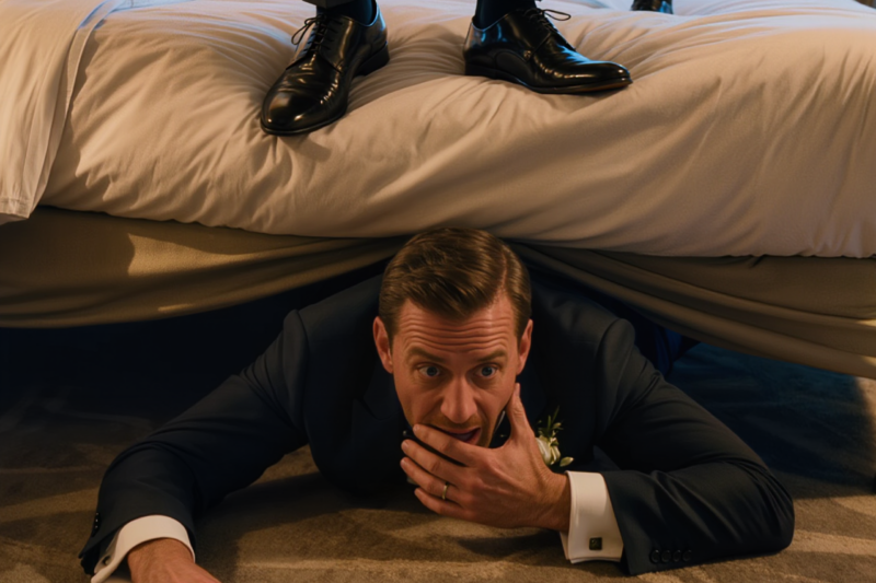 The Groom Hid Under the Hotel Bed as a Joke—Then Heard His Brothers Planning to Steal Everything After the Wedding