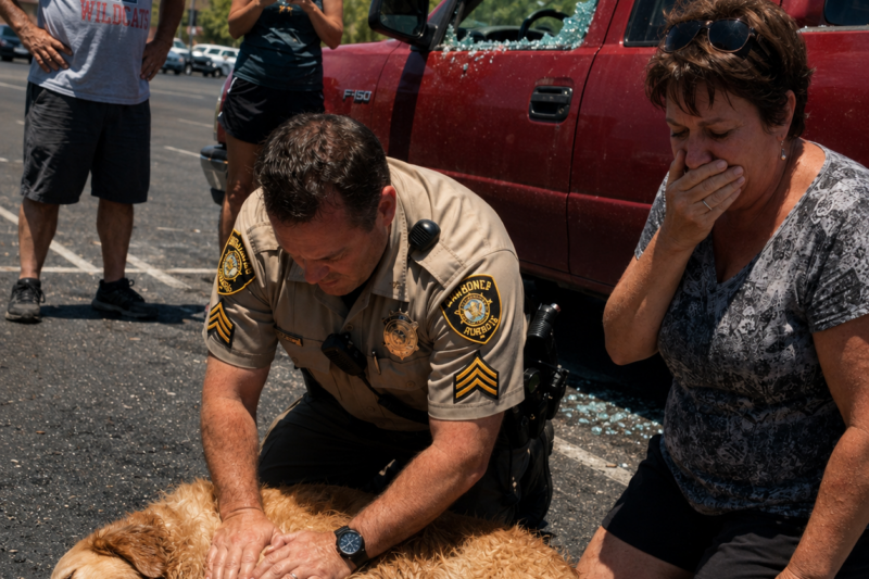 AT 104°F, I BROKE A TRUCK WINDOW IN A PHOENIX PARKING LOT — AND PULLED OUT A DOG WHO HAD ALREADY STOPPED RESPONDING