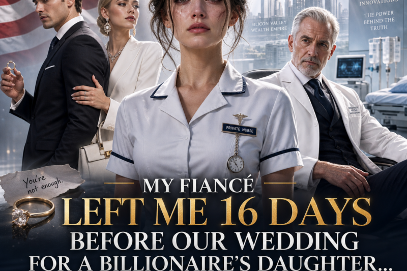 MY FIANCÉ LEFT ME 16 DAYS BEFORE OUR WEDDING FOR A BILLIONAIRE’S DAUGHTER… THEN I BECAME THE PRIVATE NURSE OF THE MAN HER FAMILY WAS SECRETLY TRYING TO DESTROY.  He took back my engagement ring before I even got to sit down. He told me I deserved “someone simpler,” then left me for a woman whose last name could buy half of Silicon Valley. But he never imagined the woman he threw away would end up standing beside the one man powerful enough to ruin them all.