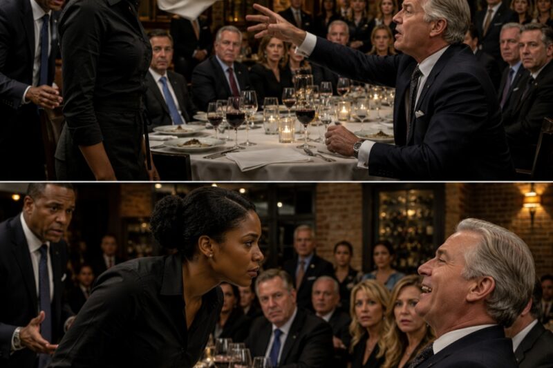 Forty guests in the dining room froze, but not one of them stood up for the Black waitress he had just called an animal