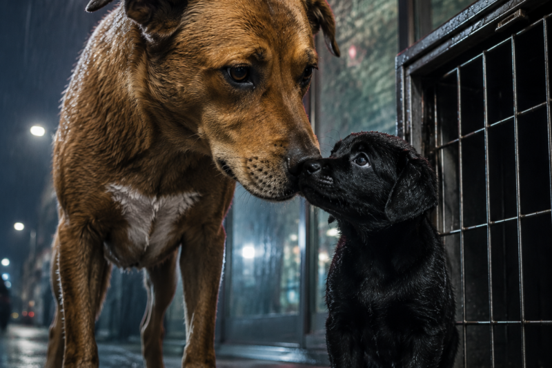 A GOLDEN-BROWN STRAY SAT OUTSIDE THE CAGES FOR WEEKS—UNTIL ONE STORMY NIGHT HE USED TOOLS TO FREE A TERRIFIED PUPPY, SHOCKING EVERYONE WITH A SECRET MISSION NO ONE EXPECTED.”