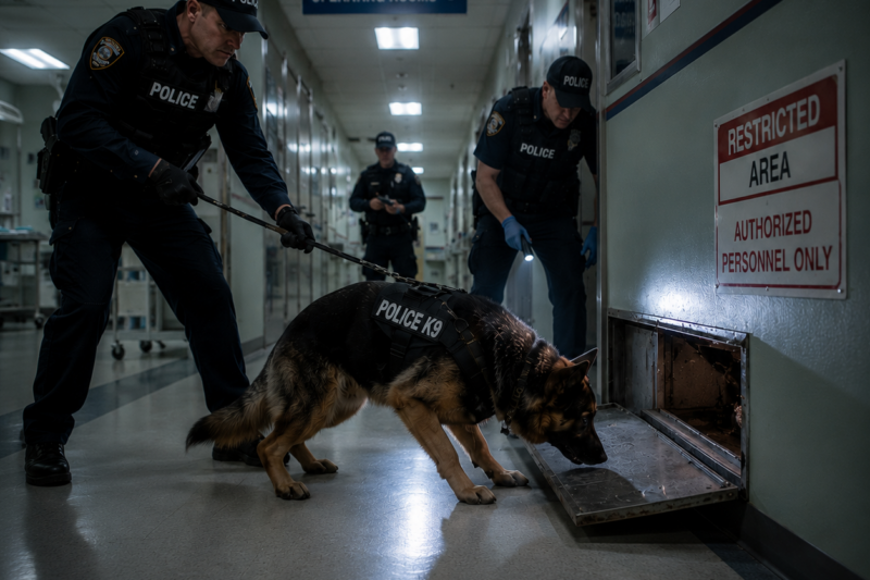 The Police Dog Barked at the Hospital Morgue—Then Officers Found the Secret Compartments Behind the White Walls