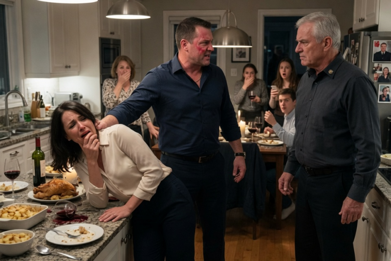 MY SON-IN-LAW SHOVED MY DAUGHTER IN MY KITCHEN DURING A FAMILY GATHERING.