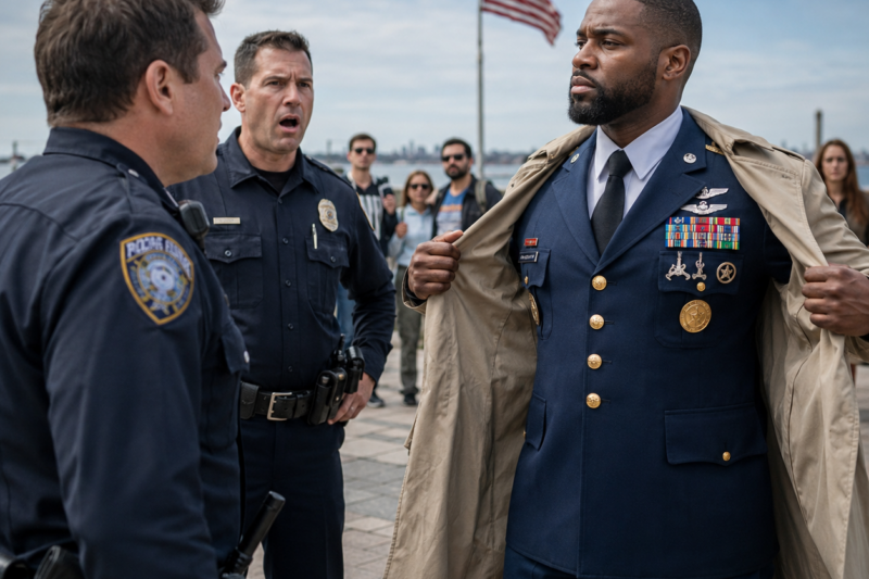 Cop Arrests “Suspicious Black Man” at Soldier Funeral – Froze When Opened Jacket: Rows Combat Medals