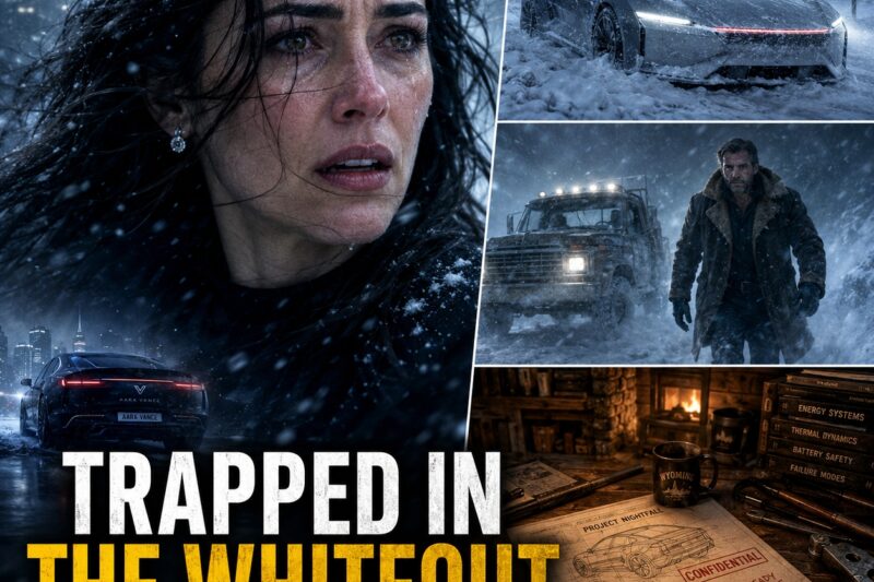 A billionaire CEO drove her unreleased electric car into a Wyoming blizzard, thinking the most advanced vehicle on earth would protect her… until it turned into a silent glass coffin on the side of a mountain.