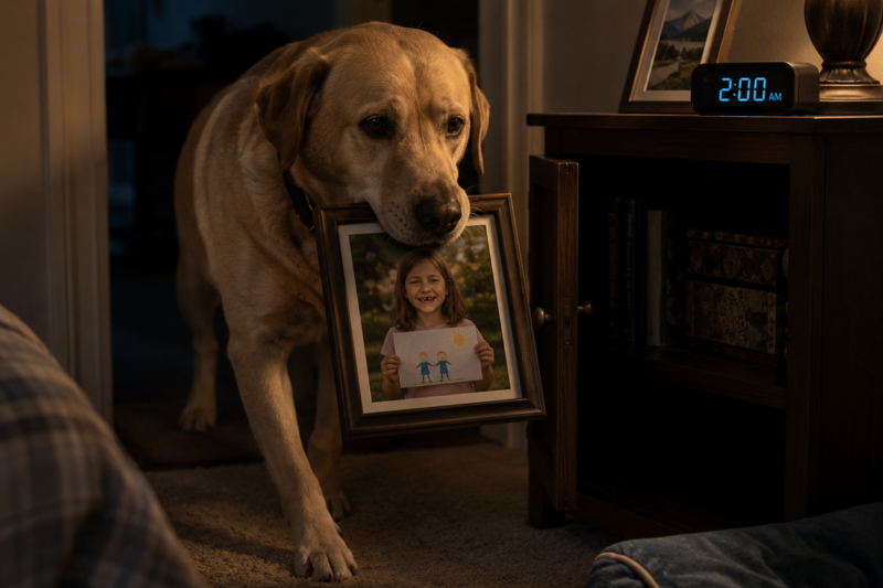 MY ADOPTED LABRADOR STOLE MY 9-YEAR-OLD DAUGHTER’S PHOTO EVERY NIGHT — THEN BROUGHT IT BACK AT 6:30 EVERY MORNING