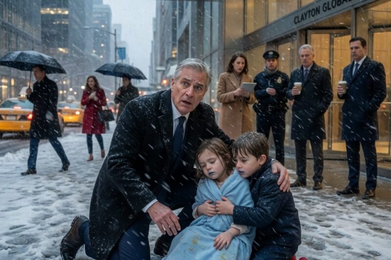 The billionaire almost walked past the two freezing children because men like Edward Clayton were trained to look ahead, not down.