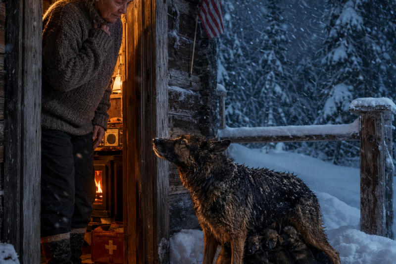 The German Shepherd Brought Her Four Puppies to a Stranger’s Door—But the Secret She Carried Left the Whole Town in Tears