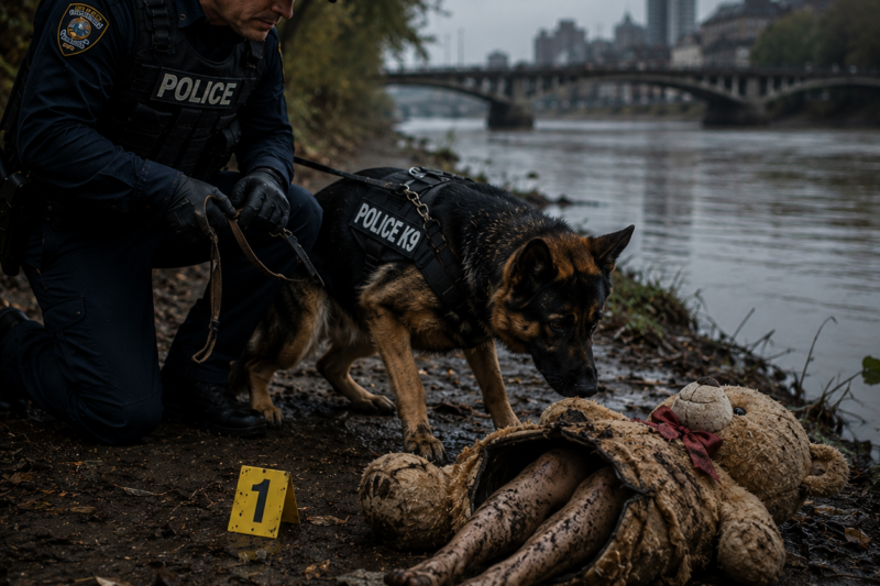 The Police Dog Found Human Legs Inside a Teddy Bear by the River—And Exposed the Secret a Whole Town Tried to Forget