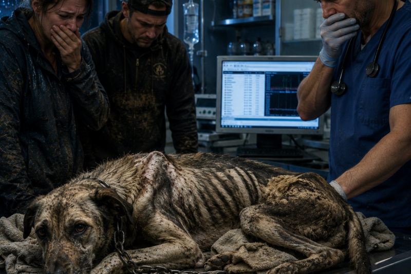HIS EYES DID NOT BEG FOR FOOD OR FREEDOM—THEY ONLY LOOKED AT THEM LIKE HE HAD ALREADY LEARNED HUMANS NEVER CAME BACK.