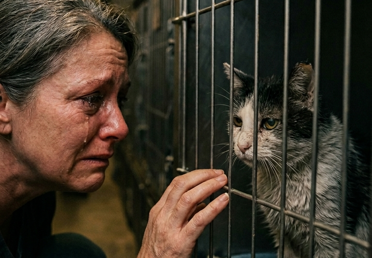 The Night an Old Shelter Cat Finally Learned Who Would Stay