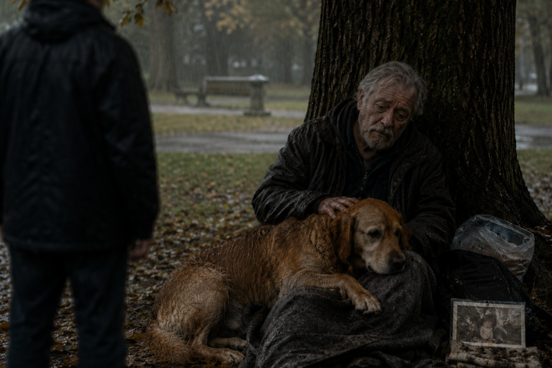 MY DOG RAN AWAY EVERY TIME IT RAINED — UNTIL I FOLLOWED HIM AND HEARD ONE OLD MAN WHISPER, “HE STILL REMEMBERS ME”