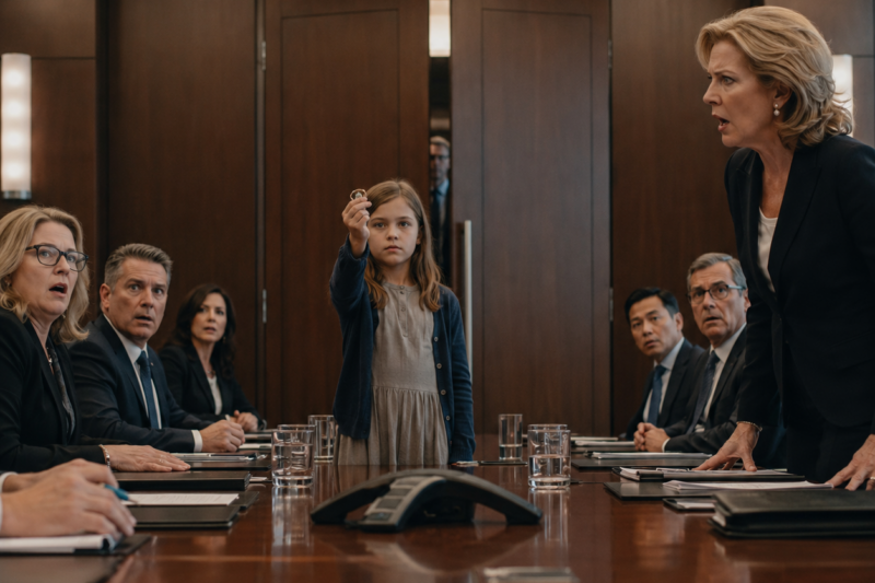 THEY THOUGHT A LITTLE GIRL HAD WALKED INTO THE WRONG BOARDROOM. THEN SHE SAID THE COMPANY BELONGED TO HER. AND ONE MARK ON HER HAND MADE THE CEO FORGET HOW TO SPEAK.