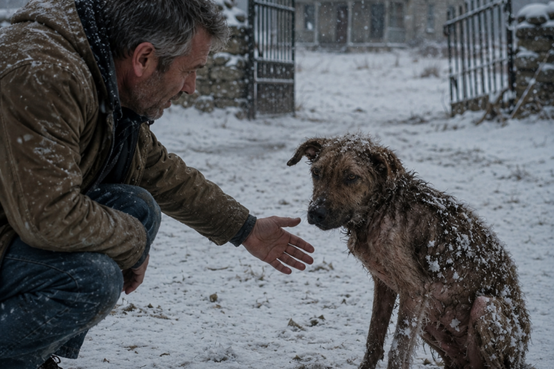 I WAS DRIVING TO SURPRISE MY GRANDFATHER.  THEN I FOUND HIS MOST LOYAL DOG STARVING IN THE SNOW.  AND THAT WAS THE MOMENT I KNEW SOMETHING WAS WRONG INSIDE THAT HOUSE.