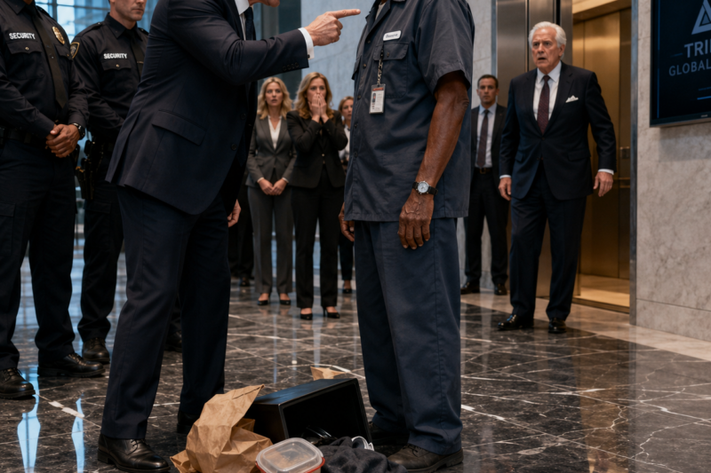 THE CEO ACCUSED A BLACK JANITOR OF STEALING HIS DIAMOND WATCH—BUT HE DIDN’T KNOW THE OLD MAN WAS THE BOARD CHAIRMAN’S FATHER