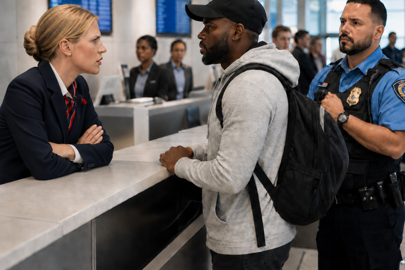 Flight Attendant Bars Shabby Man From Boarding — Panic As They Learn He Bought the Airline Last Week