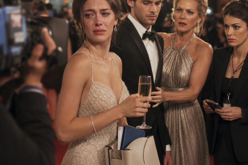 HIS PUBLICIST CALLED HER “JUST A LITTLE FUN” WHILE HE STOOD BESIDE HER UNDER THE RED CARPET LIGHTS AND SAID NOTHING