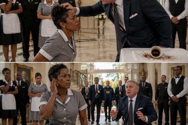 The billionaire dragged his Black maid across the marble floor by her hair while six employees watched in silence. She did not beg, did not cry, and did not look away.