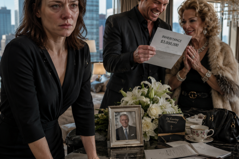 MY HUSBAND READ MY FATHER’S INHERITANCE PAPERS BEFORE I EVEN HAD TIME TO GRIEVE.  THEN HE SMILED AT HIS MOTHER AND SAID, “I’VE DECIDED WE’LL SPLIT THE THREE MILLION BETWEEN US.”  AND WHEN HE CALLED MY DEAD FATHER A “DOTTERING OLD MAN,” SOMETHING INSIDE ME WENT ICE COLD.