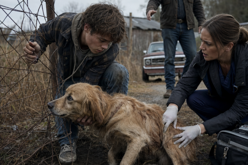 HE THOUGHT HE WAS SAVING A STARVING STRAY, UNTIL A MAN SHOWED UP CLAIMING THE DOG BELONGED TO HIM.