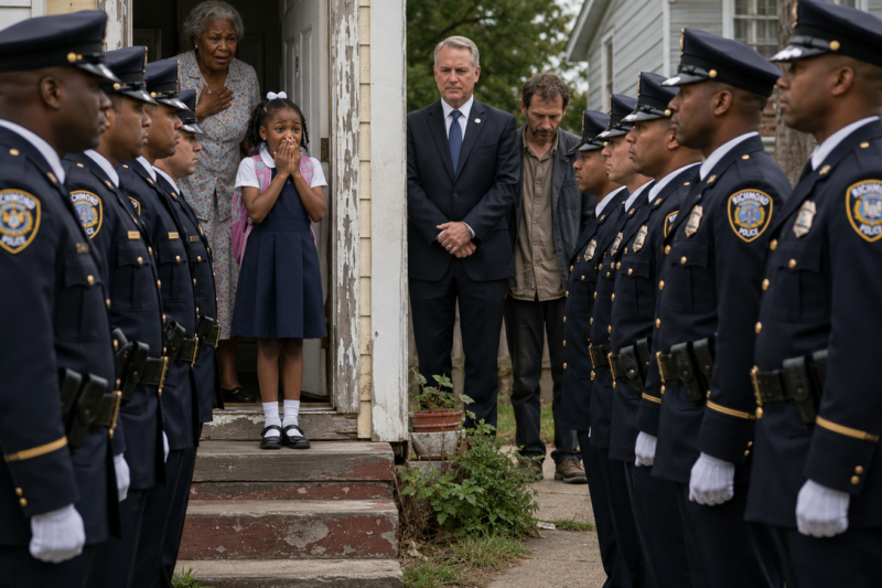 A POOR BLACK GIRL GAVE A STARVING STRANGER HER LAST SANDWICH — THE NEXT MORNING, 50 POLICE OFFICERS LINED UP OUTSIDE HER DOOR