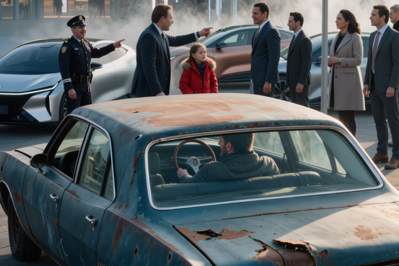 The Female CEO Laughed at a Single Dad’s $300 Junk Car—Until the Engine Under the Rust Made Her Billion-Dollar Company Look Obsolete
