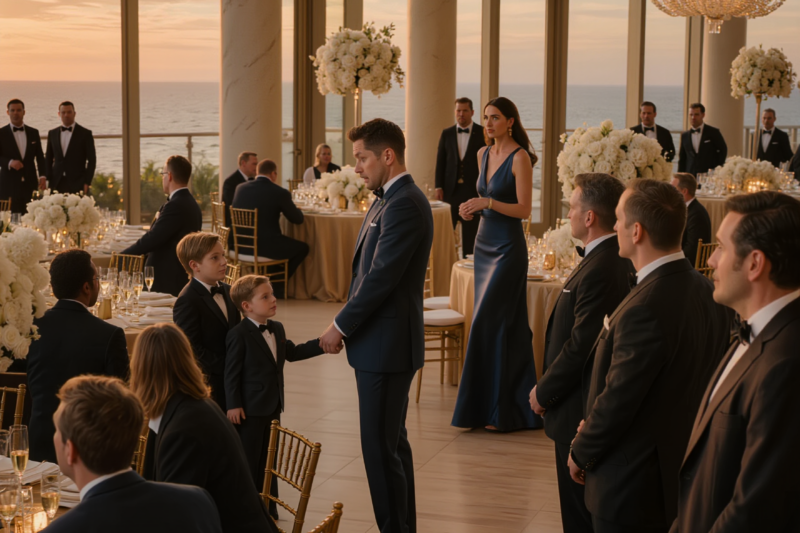 The Female CEO Brought a Poor Single Dad to Her Sister’s Wedding—Then the Groom Saw Him, Went Pale, and Called Him the Man Who Saved His Empire