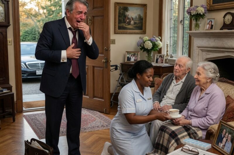 WHEN THE CEO FOLLOWED HIS HOUSEKEEPER TO PROVE SHE WAS STEALING FOOD, HE FOUND HER FEEDING TWO FORGOTTEN ELDERS — AND REALIZED THEY WERE THE PARENTS HE HAD ABANDONED