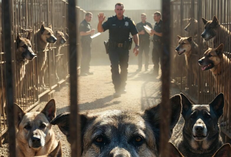 The Officer Said, “I’ll Take Every Retired Police Dog”—Then Exposed the Secret Hidden Behind the Auction