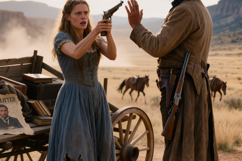 She Pointed a Gun at the Cowboy Who Saved Her—Then Found His Wanted Poster Before Learning He Was the Man Her Heart Had Been Waiting For