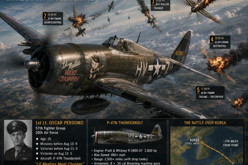 The Last Ace in a Day—How Oscar Perdomo’s “Meat Chopper” Tore Through the Final Sky of World W@r II