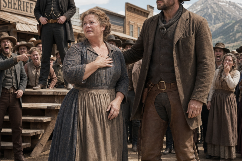 The Sheriff Told Him to Choose Any Woman — The Giant Cowboy Chose the Cook Everyone Mocked