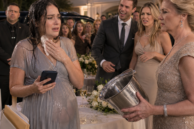 THEY DUMPED FILTHY ICE WATER ON THE “POOR PREGNANT EX-WIFE” — THEN SHE MADE ONE CALL AND THEIR ENTIRE EMPIRE COLLAPSED