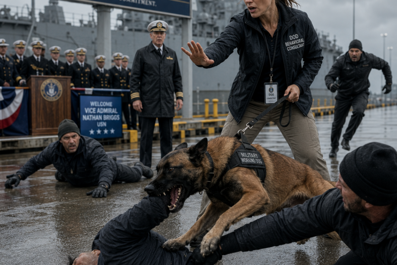 THEY CORNERED THE NEW GIRL… SECONDS LATER HER FIERCE K9 PROTECTED THE ADMIRAL