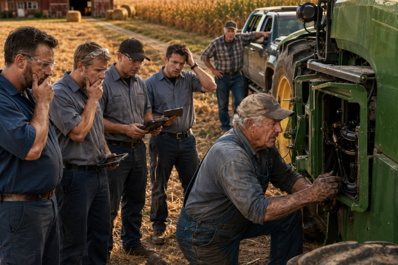 THE MILLIONAIRE WAS TOLD HIS $95,000 TRACTOR WAS DONE — THEN AN OLD MECHANIC FOUND THE ONE HIDDEN VALVE EVERY EXPERT MISSED